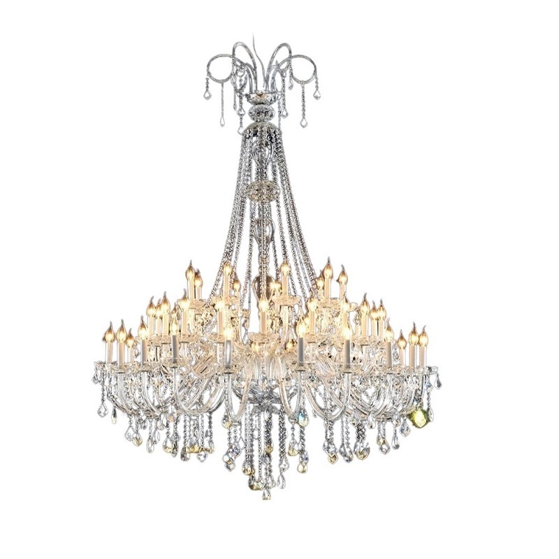 Large Crystal Chandelier Lighting Foyer Lights k9 staircase chandelier Murano glass Luxury Chandeliers For Restaurant Wholesale