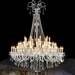 Large Crystal Chandelier Lighting Foyer Lights k9 staircase chandelier Murano glass Luxury Chandeliers For Restaurant Wholesale