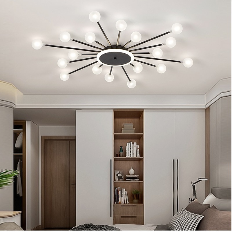 LED Ceiling Lights Ceiling Chandelier Modern G4 Lamp Lighting Glass Iron Easy Replace The Bulbs for Living Room Bedroom Home