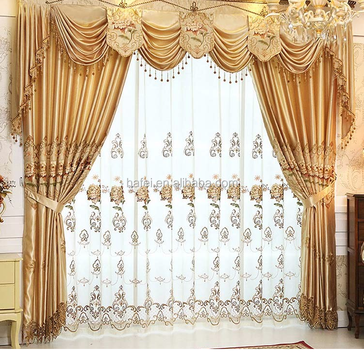 Best 100% polyester sofa or curtain fabric arabic curtains for home