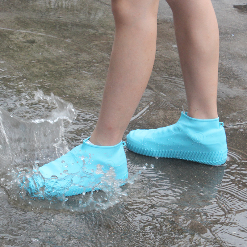 Reusable Waterproof Silicone Rain Shoes Covers Foldable and Wearable Rain Boots Dirt-proof Anti-slip