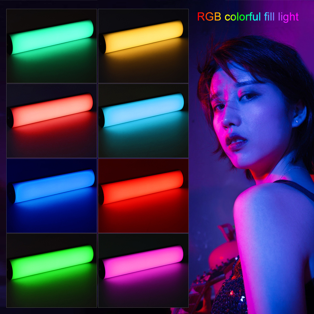 HAFOKO W200 RGB Rechargeable Handheld Led Video Wand Stick Portable Photography Lighting With Magnetic Design 360 Full Color