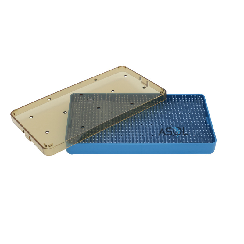 Medical surgery small autoclavable plastic sterilization tray with silicon reusable