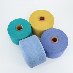 Whole sale recycled knitting cotton knit fabrics yarn weaving regenerated polyester cotton yarn for machine knitting