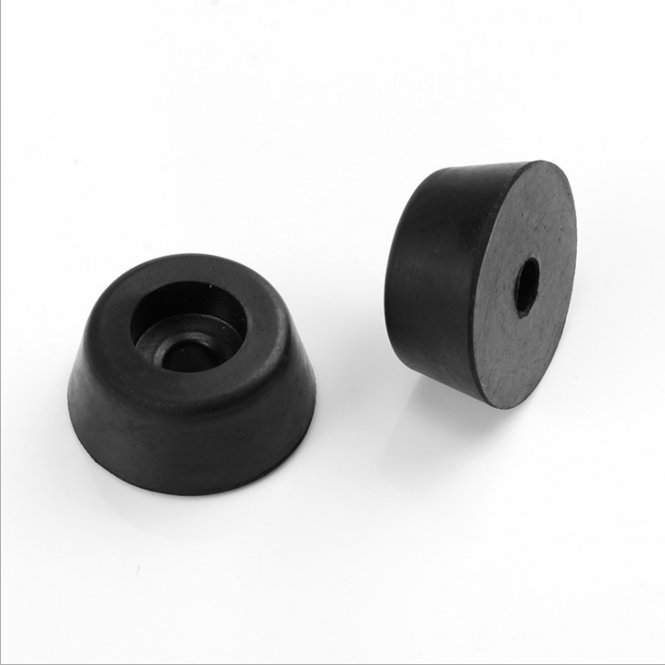 Round Screw Rubber Feet, Non-slipanti vibration  rubber chair stopper with steel washer for chair desk Furniture