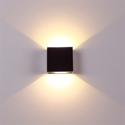 6W Cube CoB  LED up and Down Wall Sconce AC85-265V Bedroom Bedside Cube wall light Indoor Aluminium decoration Lighting fixture