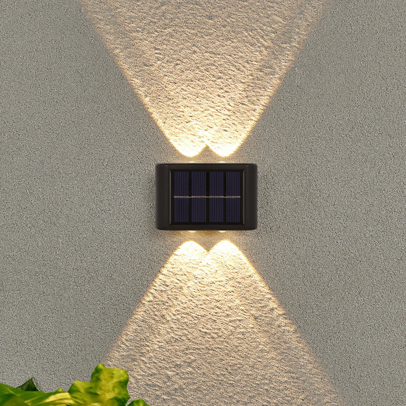 up and down solar wall light outdoor decoration garden courtyard home wall light waterproof luminous outdoor