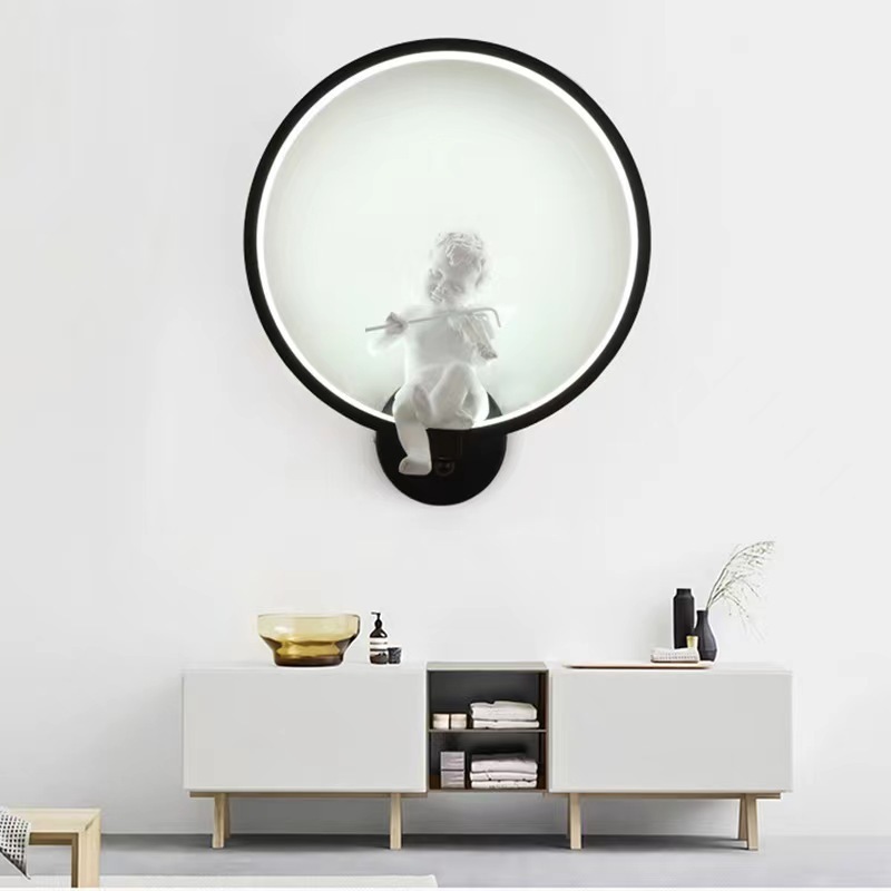 New arrival modern led  sconce fancy wall light art ring light wall mount for hotel lights indoor