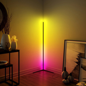 Colorful net red living room corner lamp live triangle fill light atmosphere lamp LED dimming RGB floor lamp