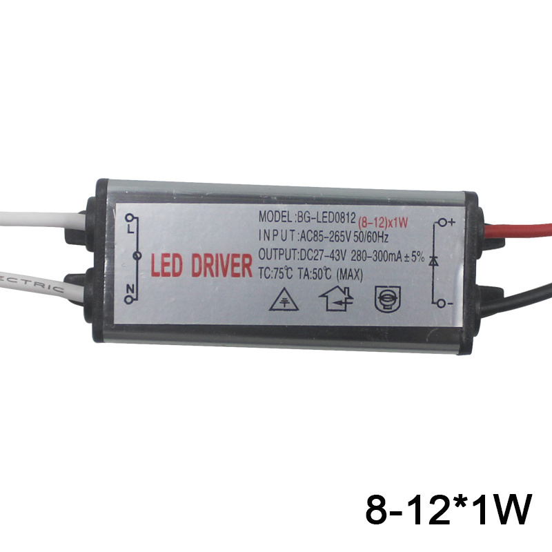 1-3W IP65 Waterproof LED Light Driver AC85-265V DC3-43V LED Transformer Power Supply Adapter for Outdoor Led Lamp/Chips