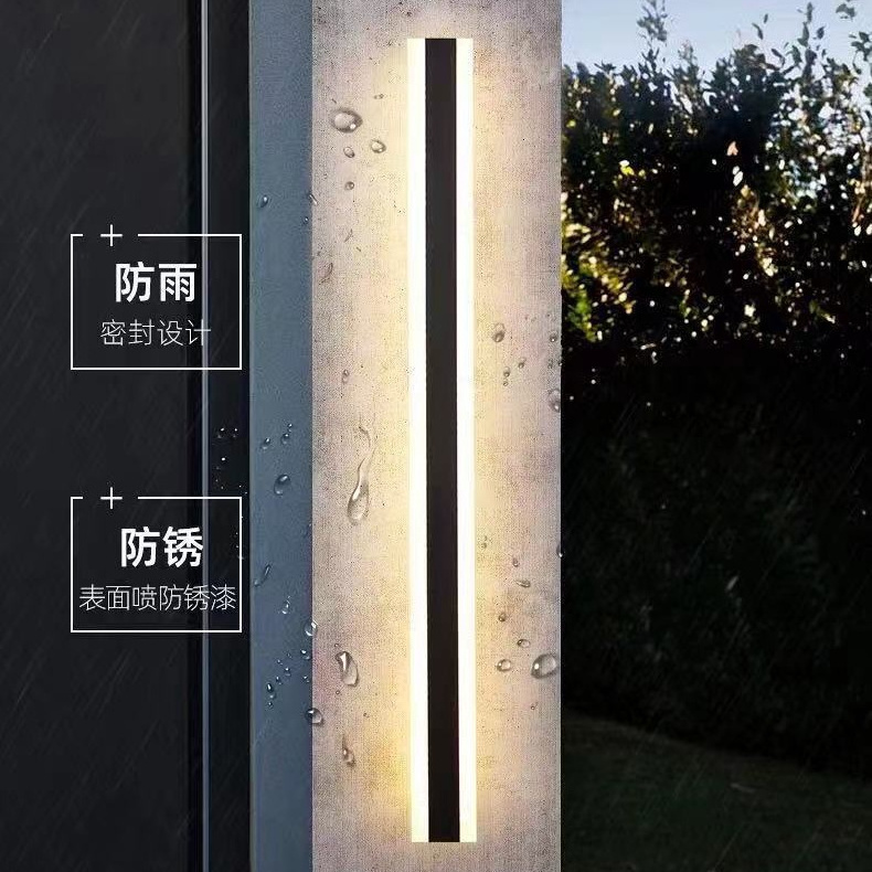 Outdoor waterproof wall light long wall lamp courtyard line light led strip engineering wall light