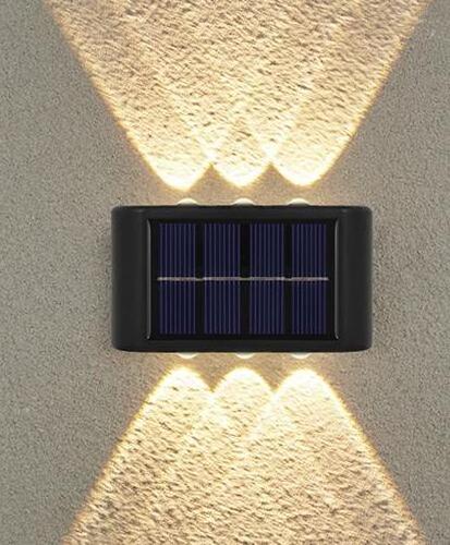 Hot sell 4-16LED up and down solar wall light outdoor decoration garden courtyard home wall light waterproof luminous outdoor