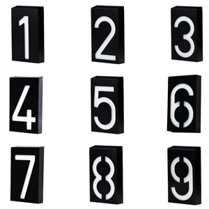 House Number Doorplate Digital Solar Light LED Door Number Address Digits Wall Mount Porch Lights With Battery porch light embed