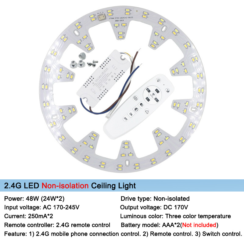 Smart 2.4G Replacement Light Source Surface for Remote Control chandelier ceiling led down light Ceiling light controller