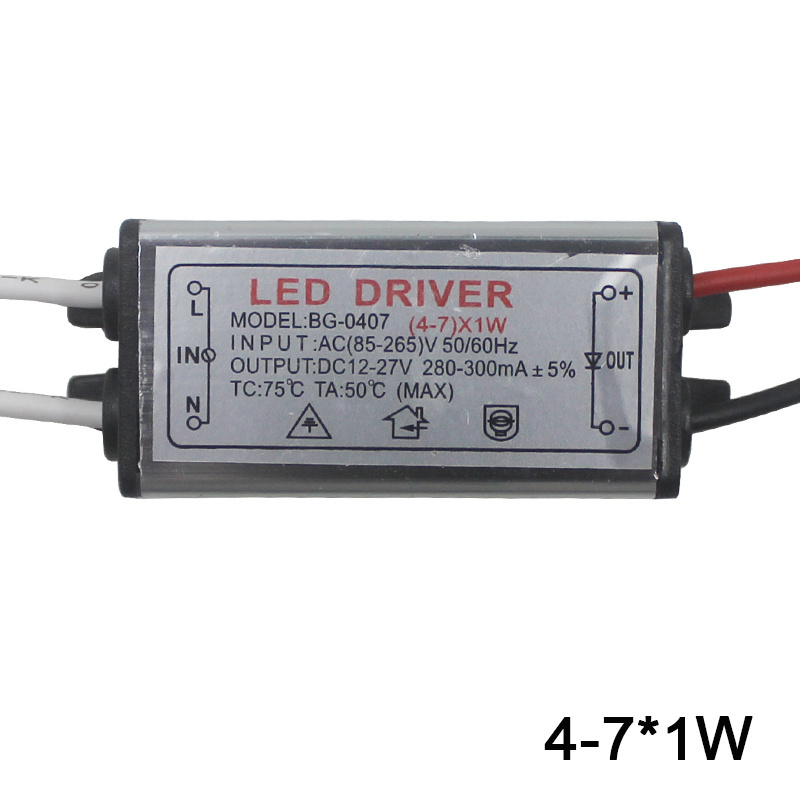 1-3W IP65 Waterproof LED Light Driver AC85-265V DC3-43V LED Transformer Power Supply Adapter for Outdoor Led Lamp/Chips