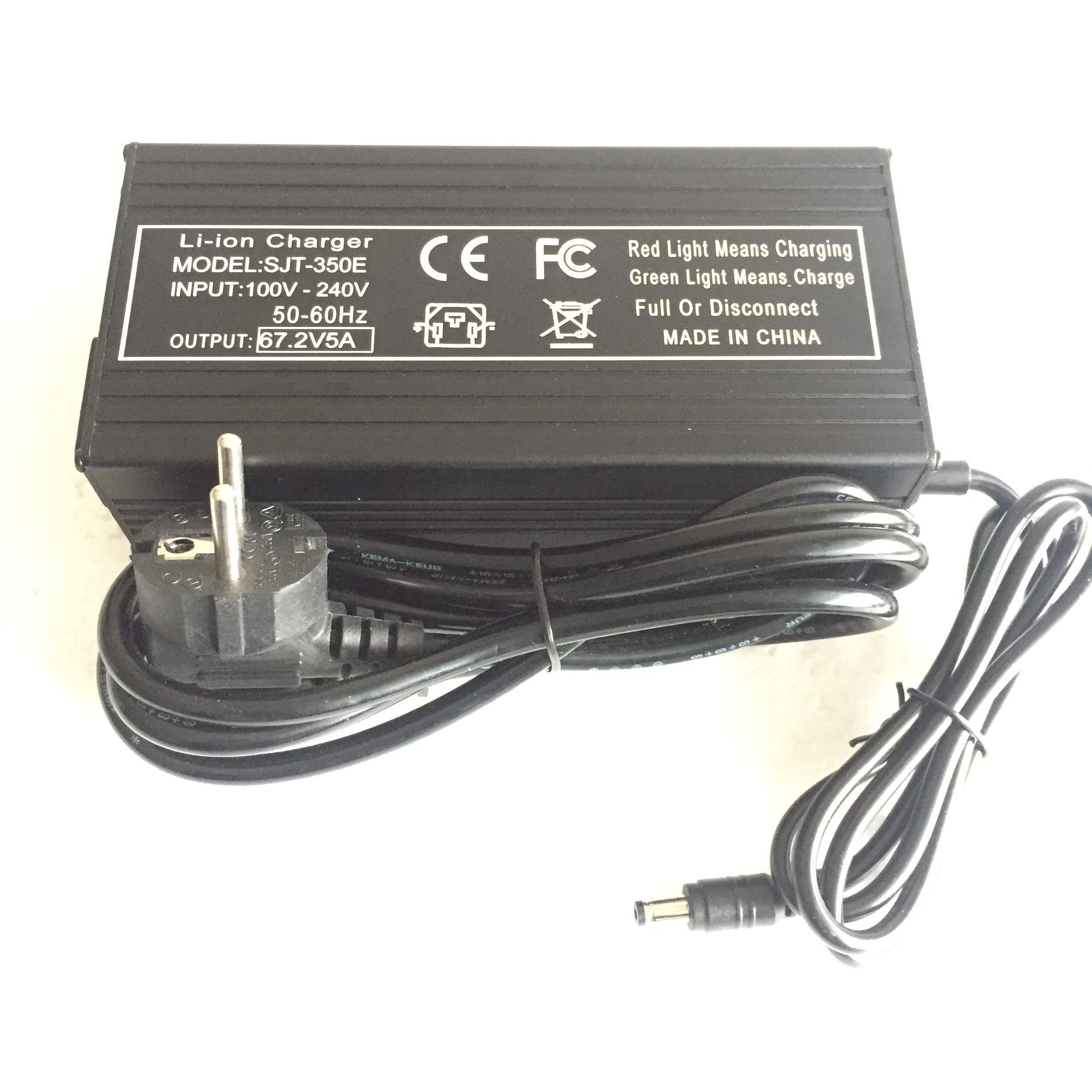 Metal case 67.2V 4A 5A Fast lithium battery charger for 60V 16S li-ion battery pack Electric Vehicle