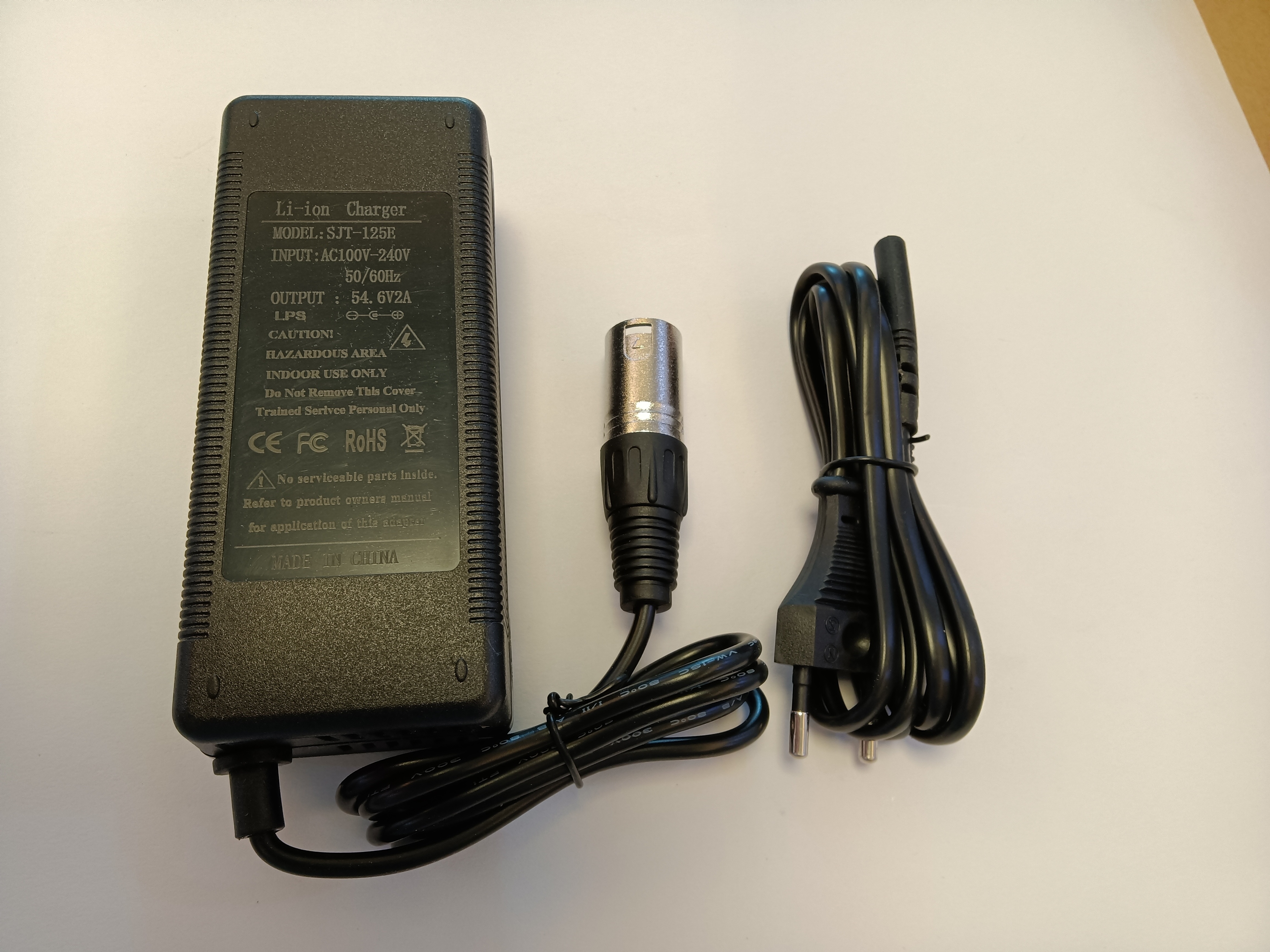 HAGORS 48V 10ah 13s 54.6v lithium ion battery charger 54.6v 2a li-ion battery charger with XLR-4 or XLR-5