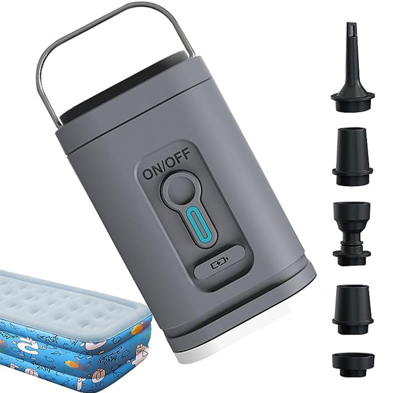 Guorun Mini USB Rechargeable Electric Air Pump with camping lantern for Air cushion/Mattress/Air Bed