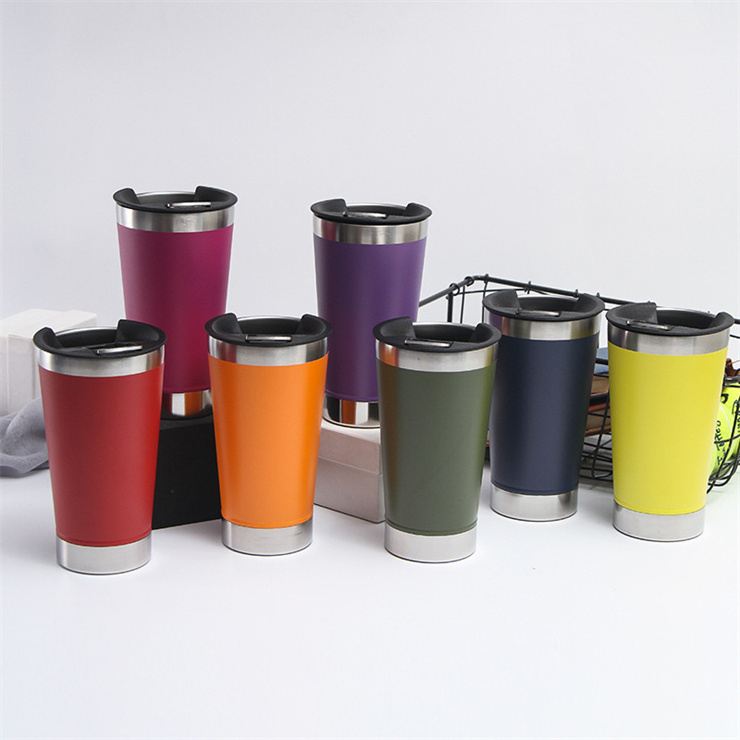 480ml 16oz caneca copo Double wall Thermal cup Vacuum insulation Tumbler Stainless Steel Beer Cup with opener