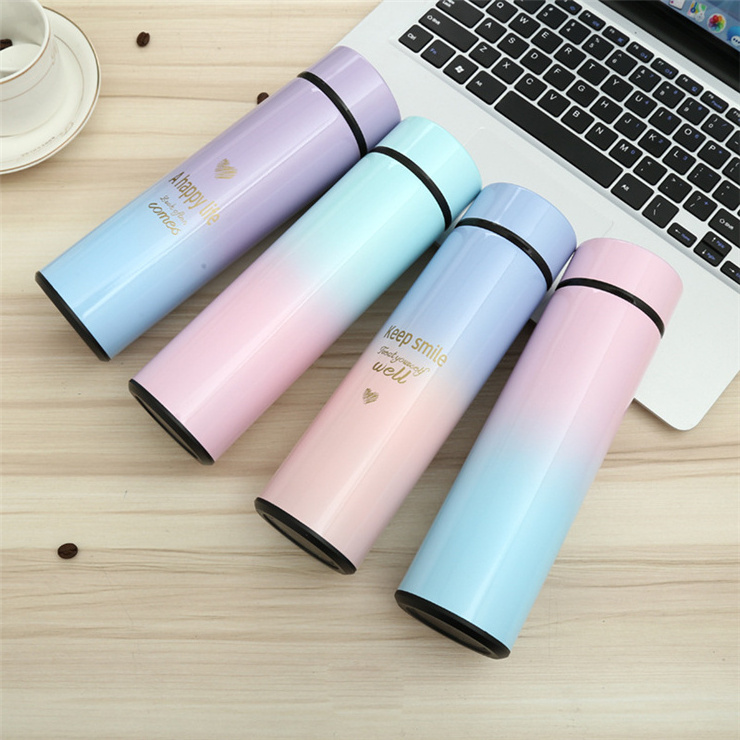 Double Digital Vacuum Insulation 500ml Thermo Tumbler Stainless Steel Smart Water Bottle with LED Temperature Display