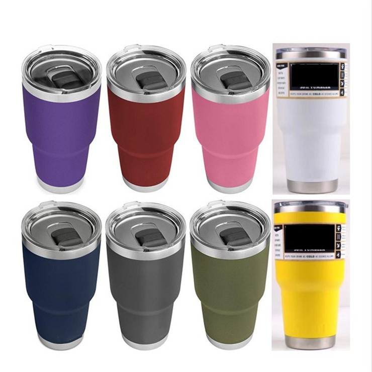 YETYS COLD ICE WATER Tumbler  12oz 20oz  30oz insulated Stainless Steel Tumbler Cup for coffee tea juice wine beverage