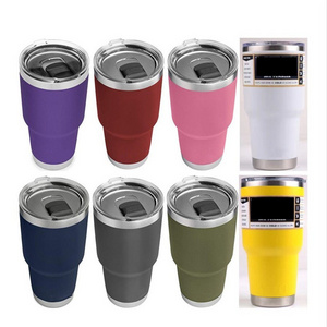 YETYS COLD ICE WATER Tumbler  12oz 20oz  30oz insulated Stainless Steel Tumbler Cup for coffee tea juice wine beverage