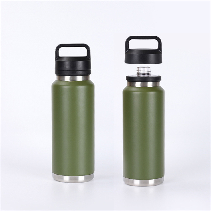 18oz 36oz 64oz Vacuum Insulated Water Bottle  Sport water bottle Stainless Steel Bottle with Chug lid