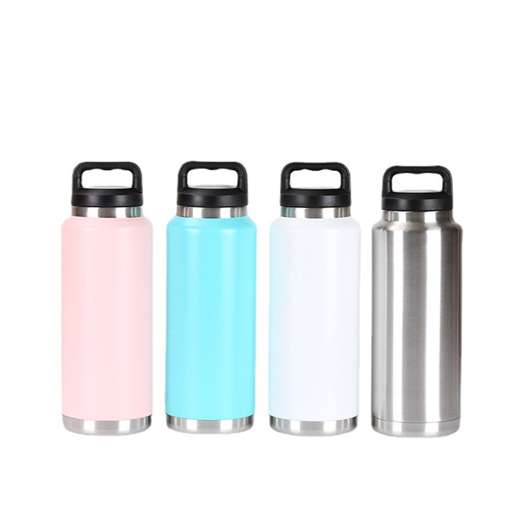 18oz 36oz 64oz Vacuum Insulated Water Bottle  Sport water bottle Stainless Steel Bottle with Chug lid