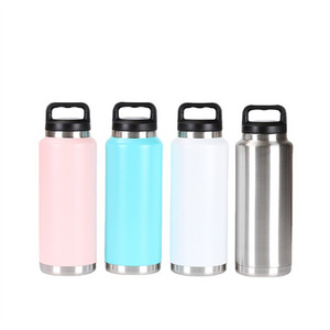 18oz 36oz 64oz Vacuum Insulated Water Bottle  Sport water bottle Stainless Steel Bottle with Chug lid