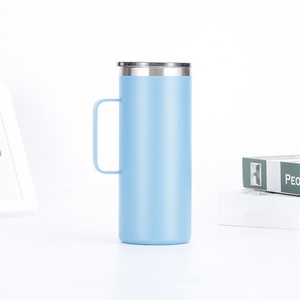 32 oz Stainless Steel Coffee Mug Double Wall Vacuum Insulated Tumbler with Handle, Lid and Straws