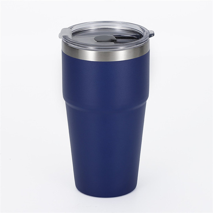 YETYS Ramblers 16 oz Straw Cup Vacuum Insulated Stainless Steel Tumbler with Straw Lid, Navy