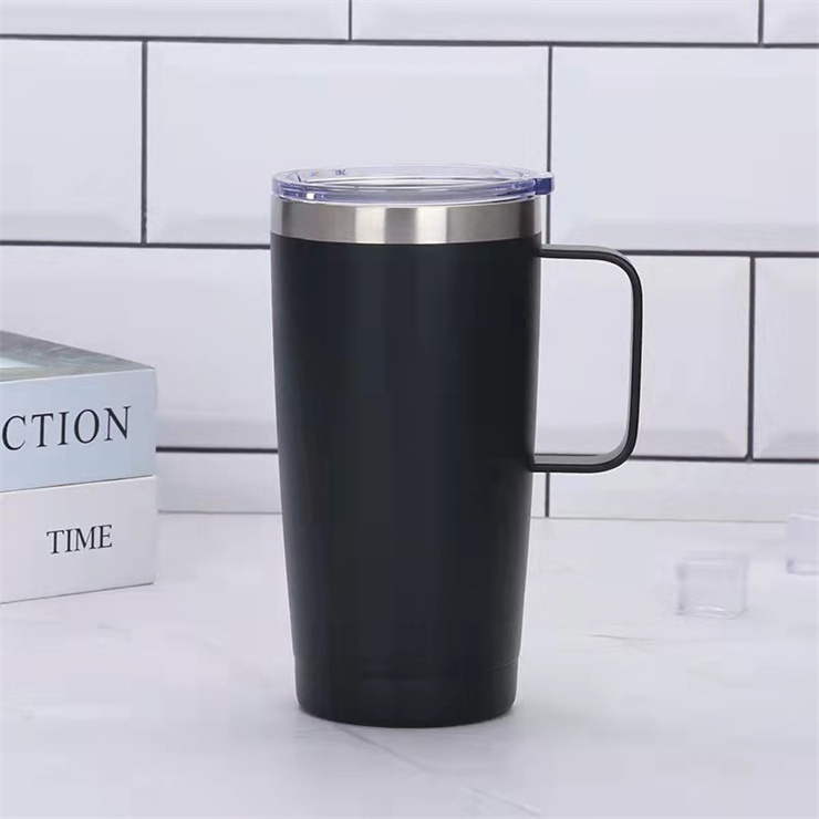 20oz double wall stainless steel Insulated Vacuum beer regular tumbler cups tumblre with handle