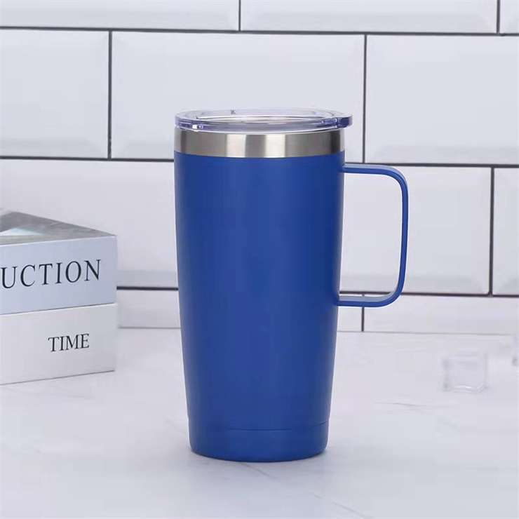 20oz double wall stainless steel Insulated Vacuum beer regular tumbler cups tumblre with handle