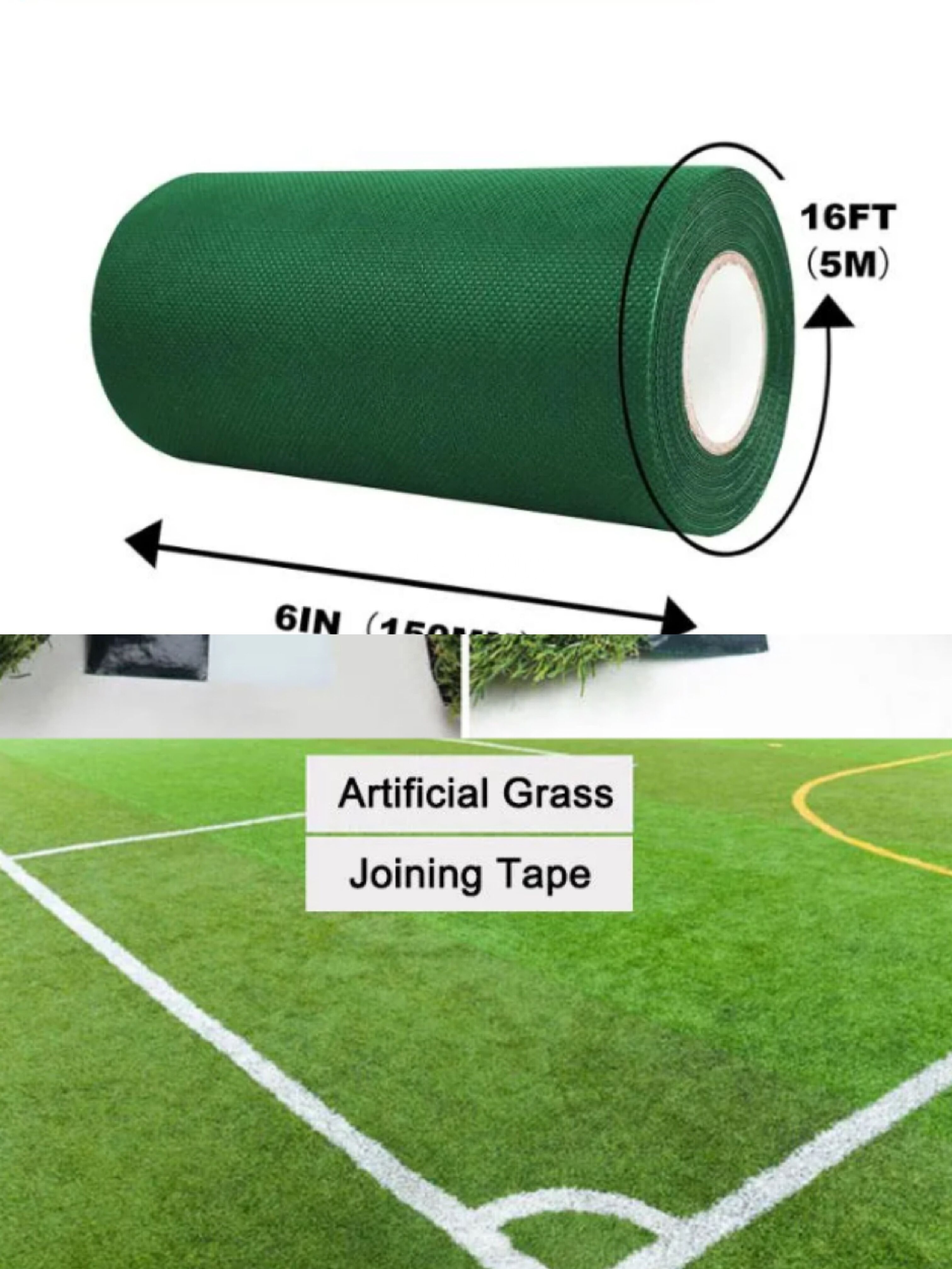 Self-adhesive Outdoor Waterproof Seam Tape For Garden Artificial Turf Grass tape 15cmX10m