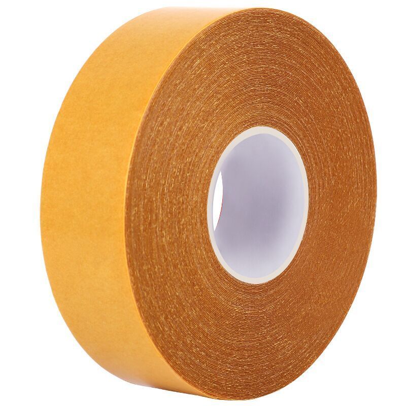 Double Sided Transparent Cross Filament Tape with Yellow Release paper