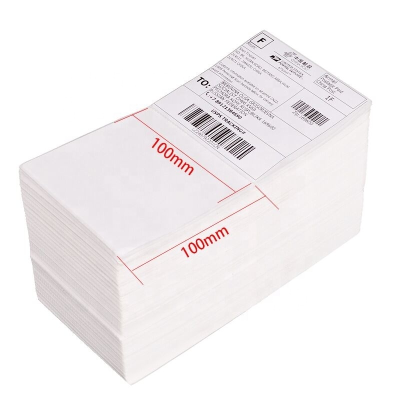 Wholesale Blank 4 x 6 100x150 Direct Thermal Barcode Shipping Printer Label Waybill A6 Thermal Paper Sticker Label Rolls