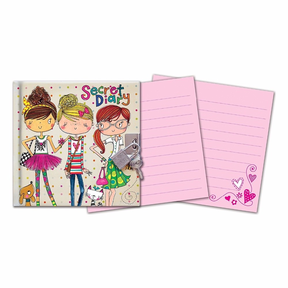 Customized Diary Notebook With Lock And Key Kids School Stationery Set