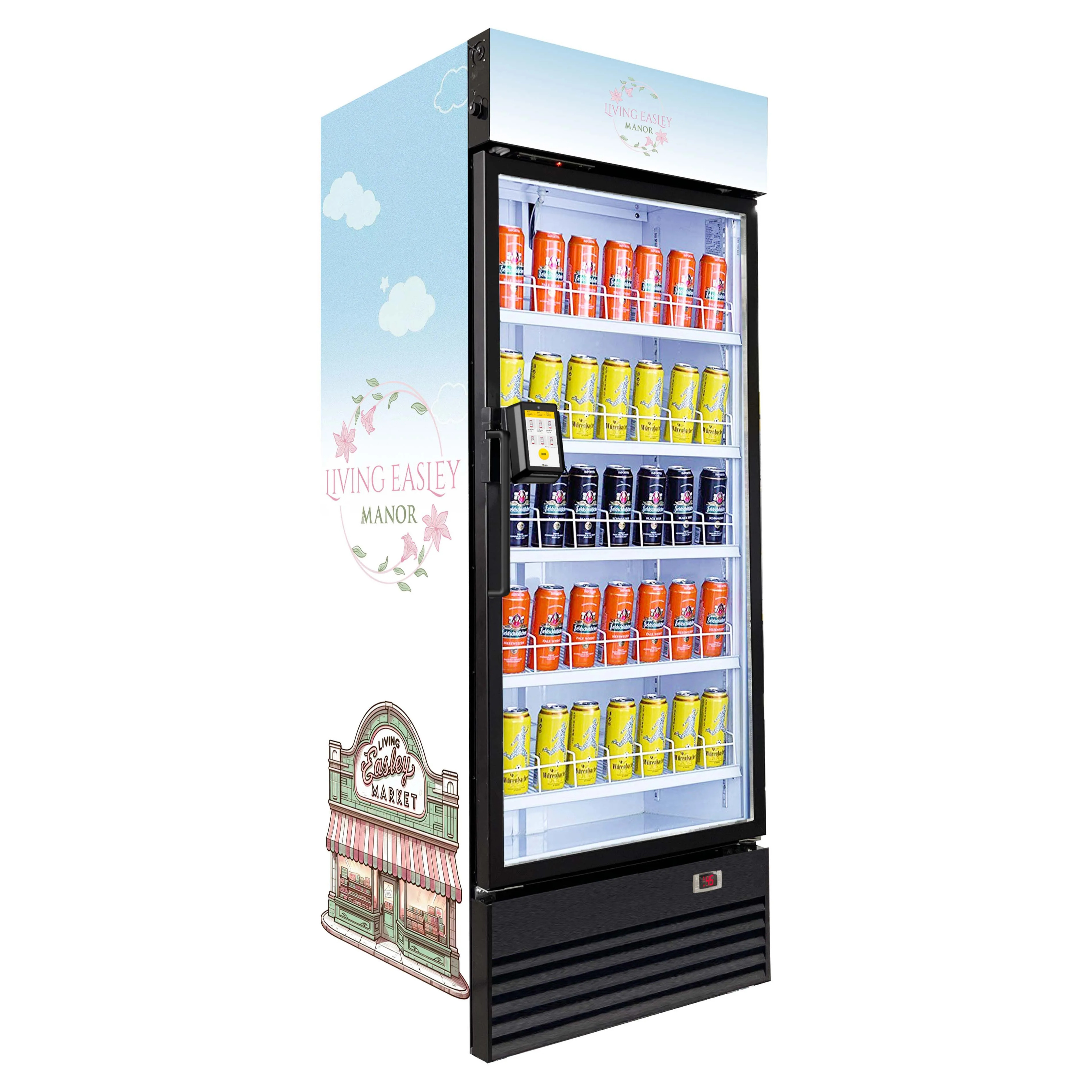 Smart Cooling Vending Machine Fresh Flower Vending Machine With Refrigeration for subway station