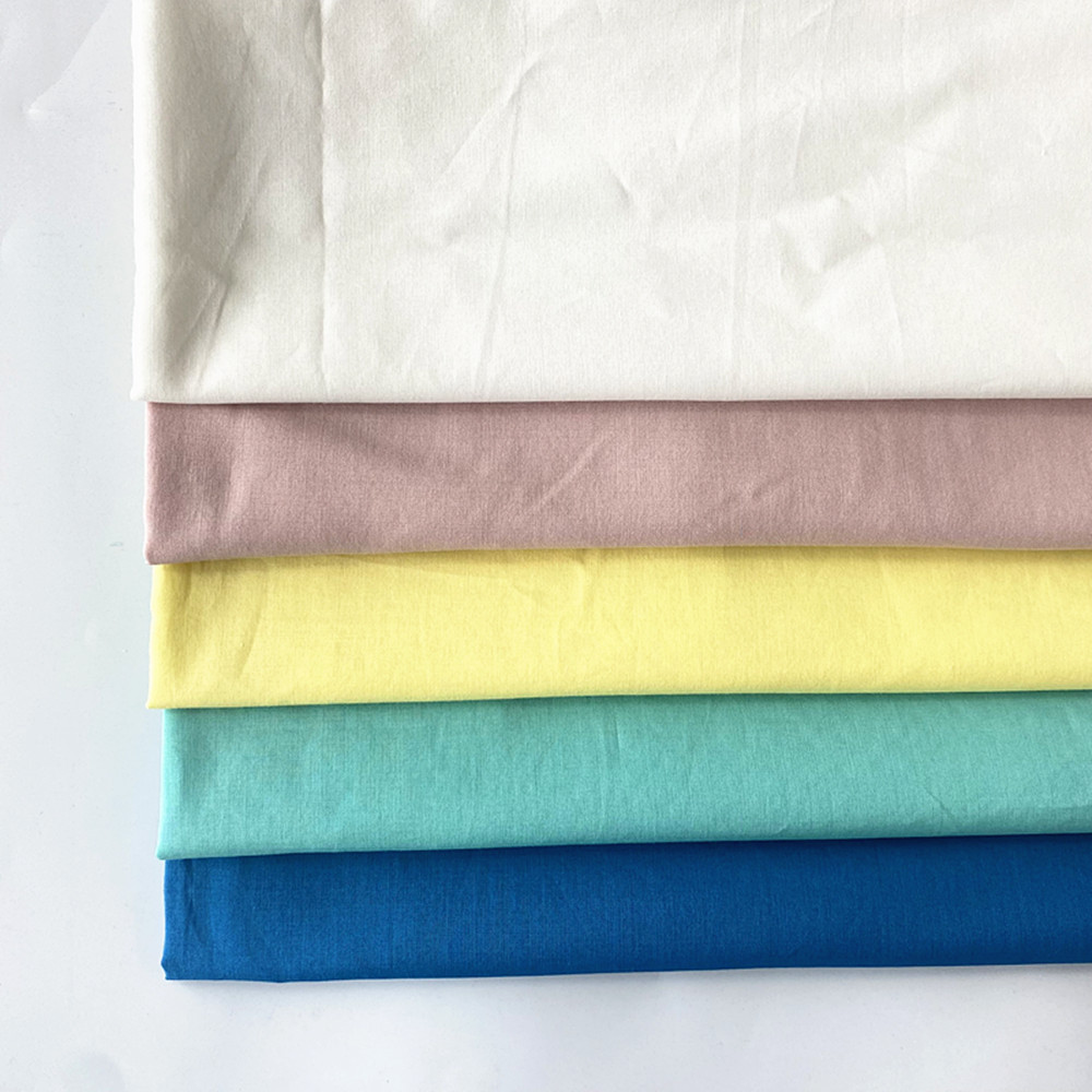 Gots certified organic cotton organic cotton fabric textile casual voile plain 60s fabric for skirts and dress