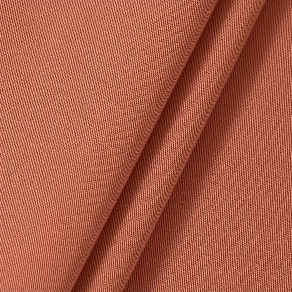 Gots certified organic cotton In stock wholesale pure color thick textile plain dyed twill 100% cotton fabric for pants