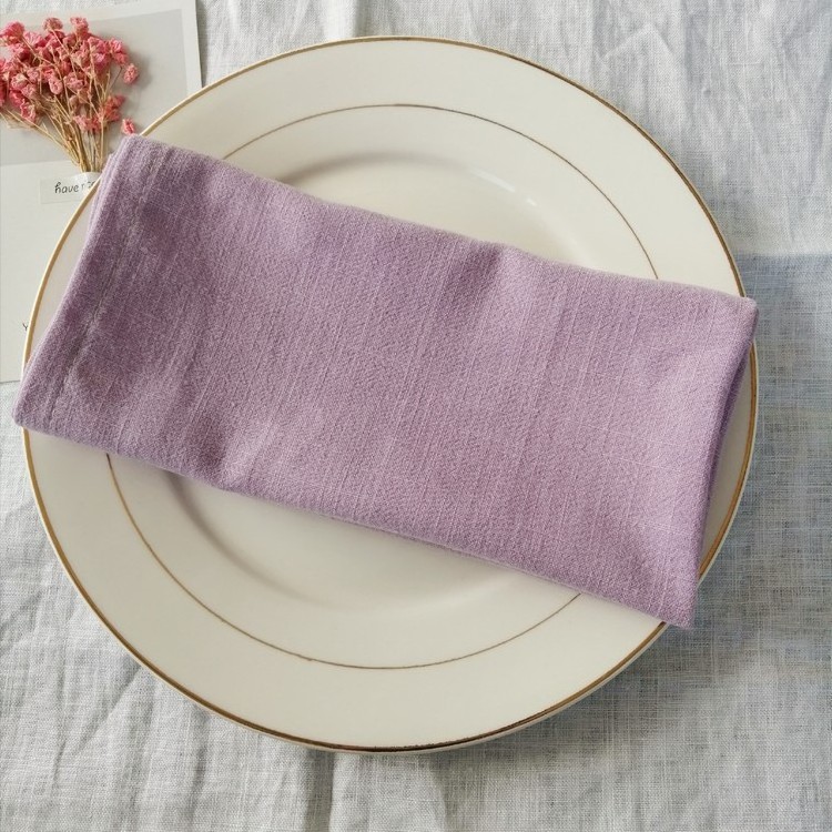 Environmental protection in stock 70% viscose fabric wholesale christmas 30% linen custom napkins