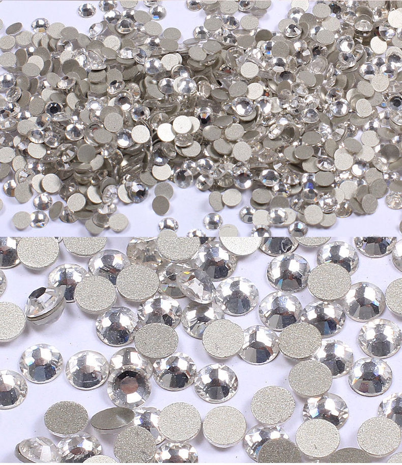 Hot Selling Wholesale 1440pcs Clear Color Nail Crystal Rhinestone SS3-SS40 Flatback Crystal Stone