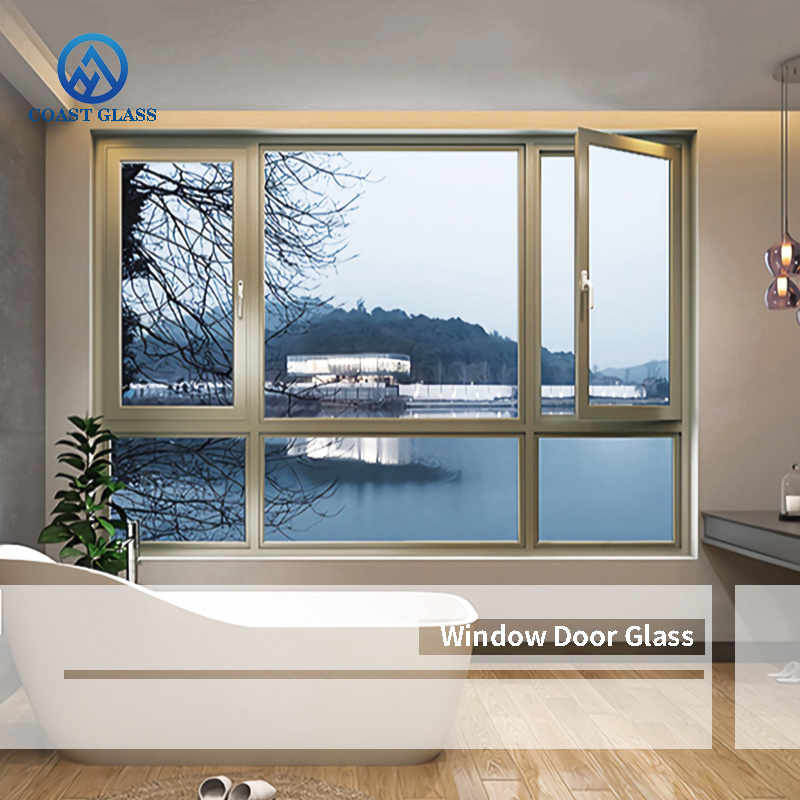 Door Window Tempering Security Glass Panel For Washroom Patio Wardrobe Office Door French Window