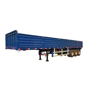 Tri-axle Fence Trailer Dropside Decks Flatbed Cargo Semi-trailer With Bogie Suspension