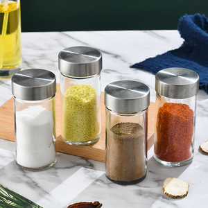 100ml glass spice jars 3oz empty round spice bottles with shaker stainless steel lids