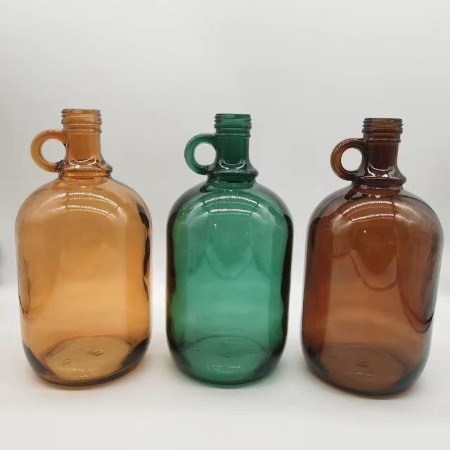 Large gallon glass bottles for fruit wine, beer, beverages Glass bottle with small earrings