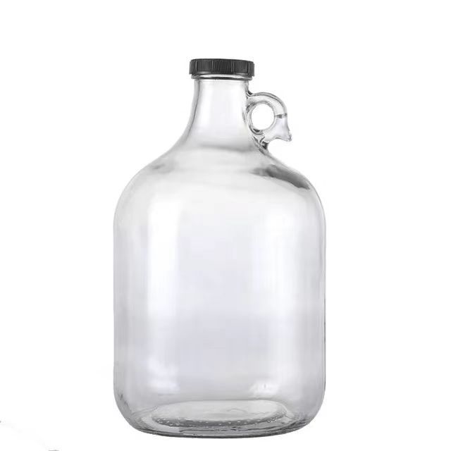 Large gallon glass bottles for fruit wine, beer, beverages Glass bottle with small earrings