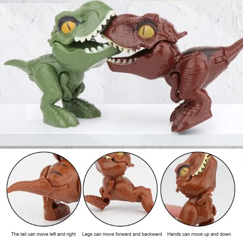 Finger Dinosaur Toys Multi-joint Swing Tyrannosaurus Rex Bite Finger Animal Action Figures Toys Model Fidget Toy