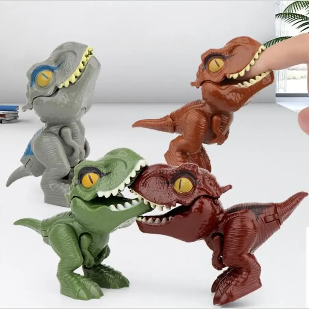 Finger Dinosaur Toys Multi-joint Swing Tyrannosaurus Rex Bite Finger Animal Action Figures Toys Model Fidget Toy