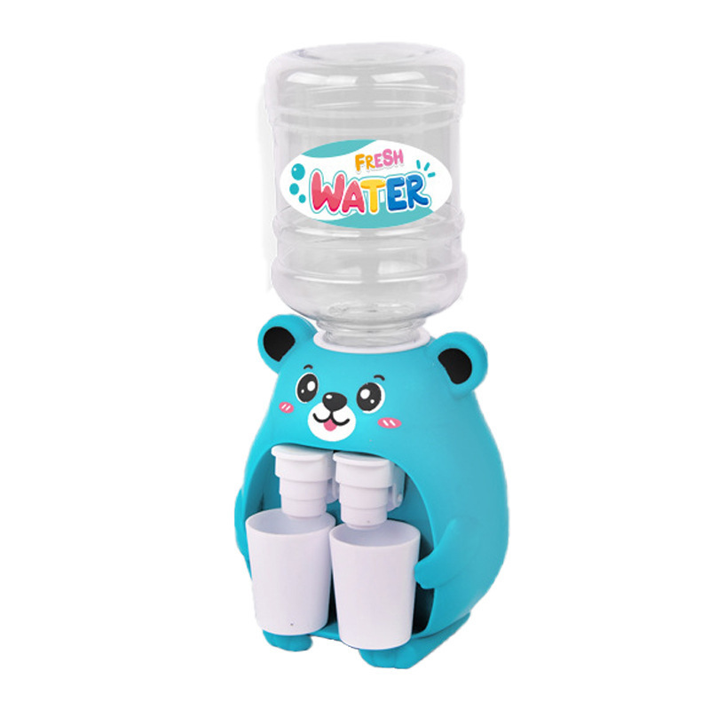 2022 Mini Water Dispenser Toys for Children Kids Gift Cute Cold/Warm Water Milk Drinking Fountain Simulation Cartoon Kitchen Toy